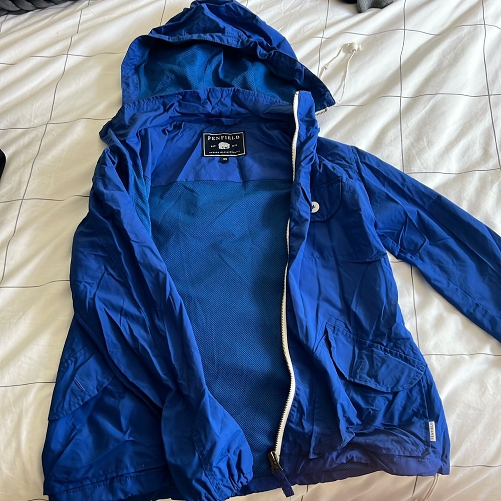 Penfield rain jacket with removable hood